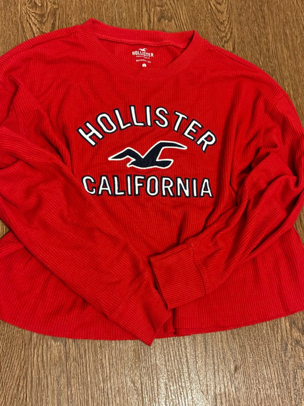 Hollister Red California Long sleeve Top
